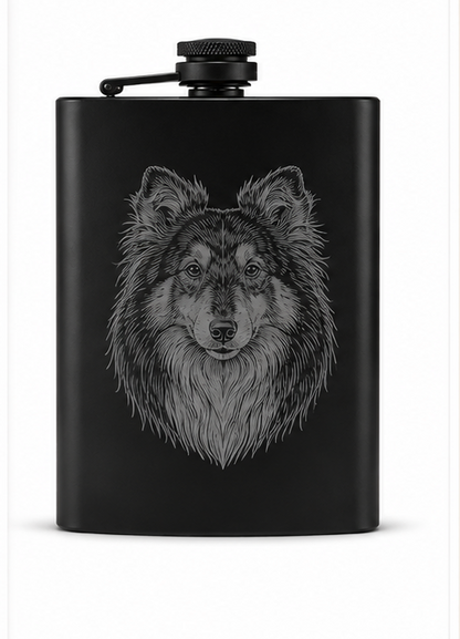 Matte Black 8oz Stainless Steel Flask