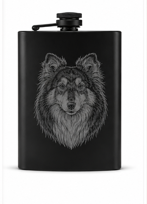 Matte Black 8oz Stainless Steel Flask